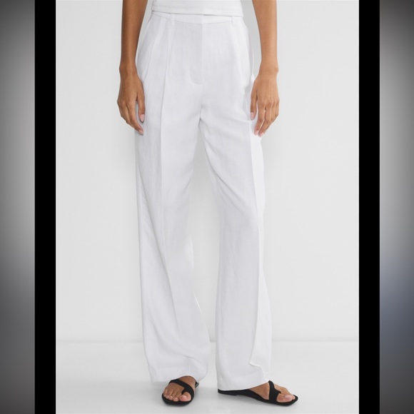 Wilfred by Artizia the Effortless Pant 10 CruiseLinen Lyocell White Chic Classic - Picture 2 of 16